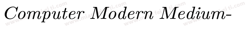 Computer Modern Medium字体转换